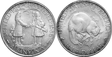 münze 1/2 dollar 1936 ALBANY