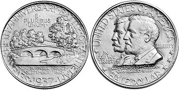 münze 1/2 dollar 1937 BATTLE OF ANTIETAM