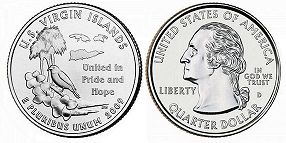 münze State quarter 2009 U.S. Virgin Islands