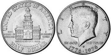 münze 1/2 dollar 1964 Bicentennial