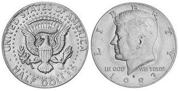 münze 1/2 dollar 1983