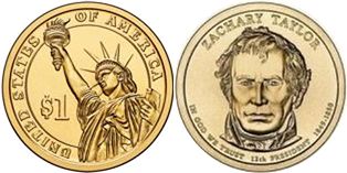 Moneda Estadounidenses 1 dólar 2009 Taylor