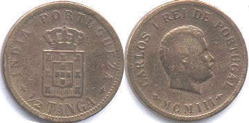 Portuguese India 1/2 tanga 1903