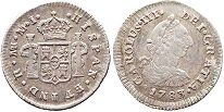 coin Peru 1/2 real 1783
