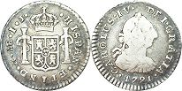 coin Peru 1/2 real 1791