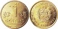coin Peru 1 centimo 1991