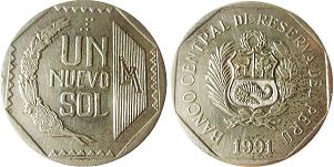 coin Peru 1 sol 1991