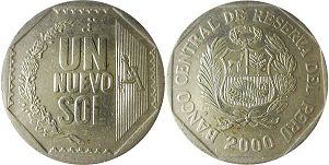 coin Peru 1 sol 2000