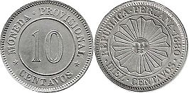 coin Peru 10 centavos 1880