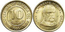coin Peru 10 centimos 1985