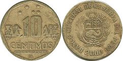 coin Peru 10 centimos 2000