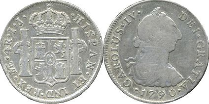 coin Peru 4 reales 1790