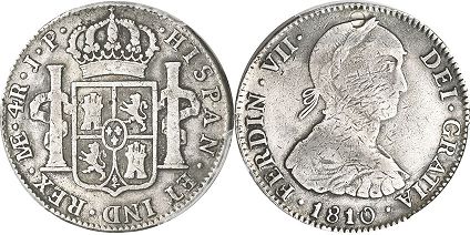 coin Peru 4 reales 1810
