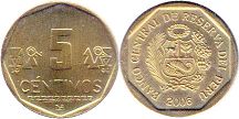 coin Peru 5 centimos 2006