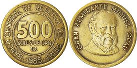 coin Peru 500 soles 1985