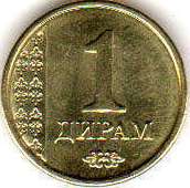 coin Tajikistan 1 diram 2011