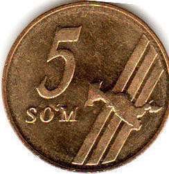 coin Uzbekistan 5 som 2001