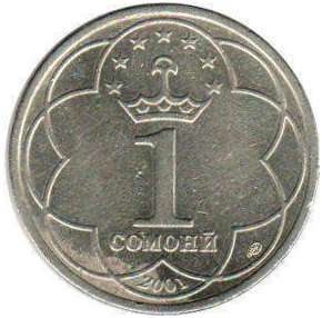 coin Tajikistan 1 somoni 2001