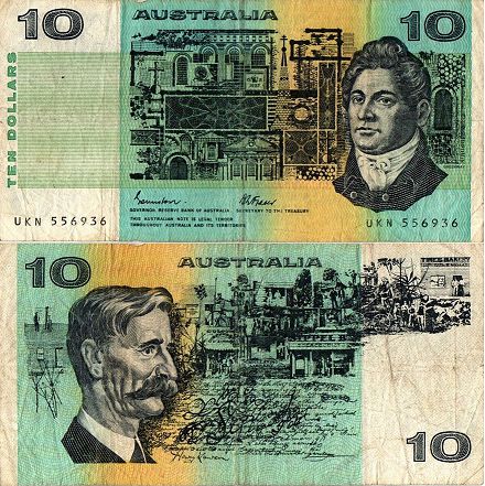 Banknote Australia 5 dollars 1985