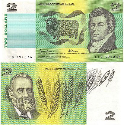 Banknote Australia 2 dollars 1985