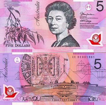 Banknote Australia 5 dollars 2002