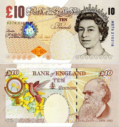 banknote England 10 pounds 2014