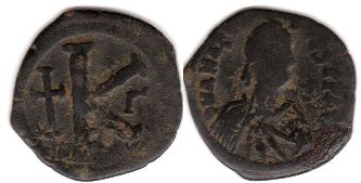 coin Byzantine Anastasius I 1/2 follis