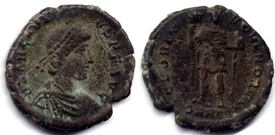 moeda Império Romano Arcádio