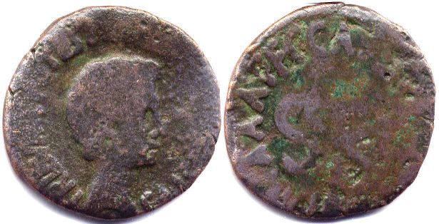 coin Roman Empire Augustus as