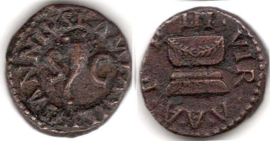 moeda Império Romano Augustus Quadrans