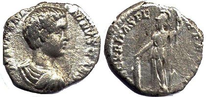 moeda Império Romano Caracala denário
