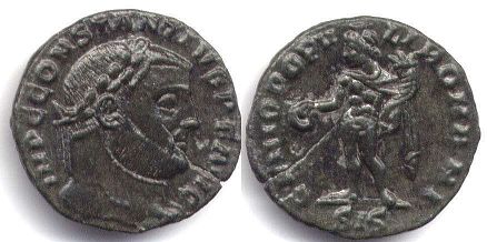 moeda Império Romano Constâncio Cloro