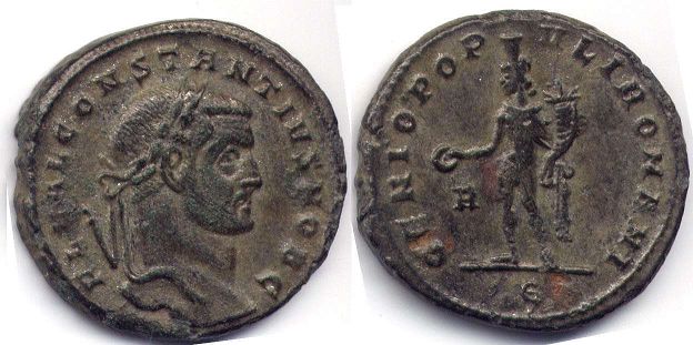 coin Roman Empire Constantius Chlorus follis
