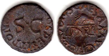 coin Roman Empire Tiberius Quadrans 