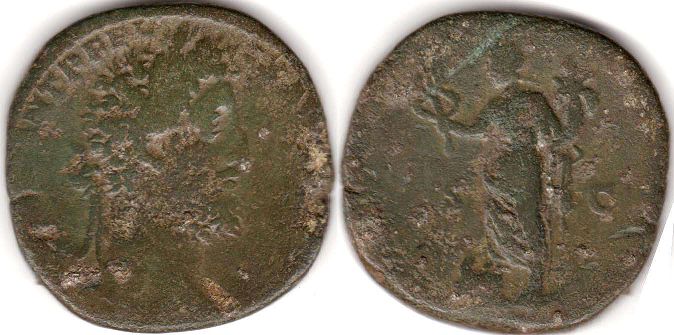 coin Roman Empire Commodus Sestertius 