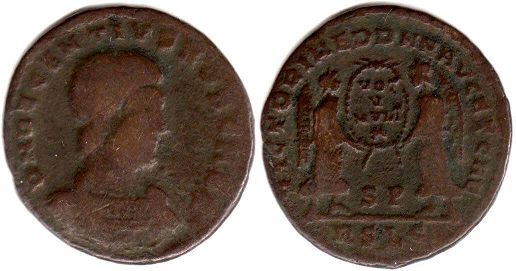 moeda Império Romano Decentius