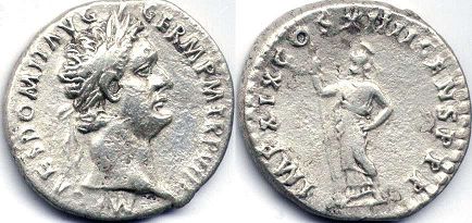 coin Roman Empire Domitianus denarius