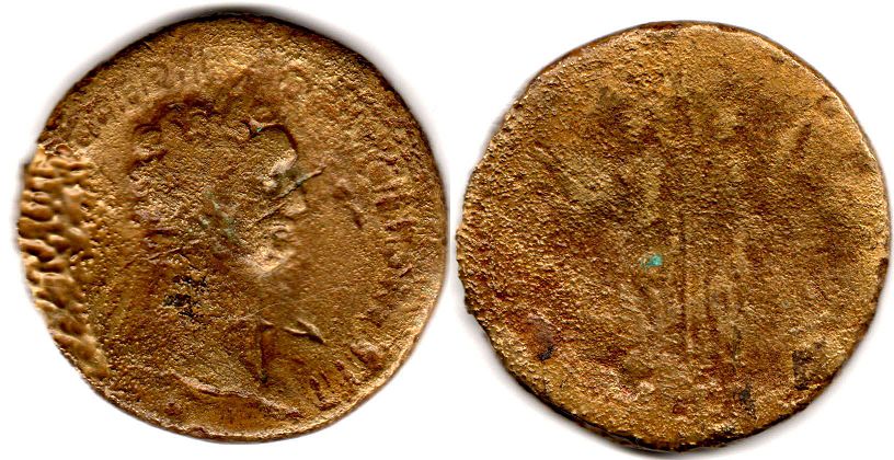 moeda Império Romano Domitianus Sestertius
