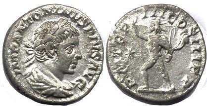 moeda Império Romano Elagabalus denarius