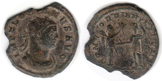 moeda Império Romano Florianus antoninianus