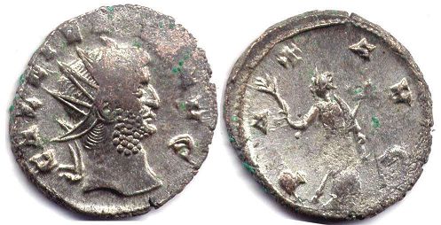 moeda Império Romano Gallienus antoninianus