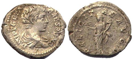 coin Roman Empire Geta denarius
