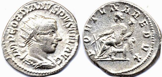 moeda Império Romano Gordian III Antoninianus