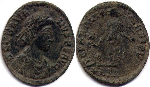 moeda Império Romano Gratian