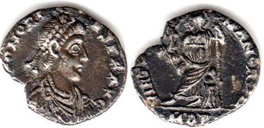 moeda Império Romano Honório