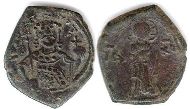 coin Byzantine John II Komnenos 1/2 tetarteron