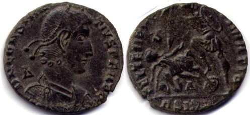 moeda Império Romano Constâncio II