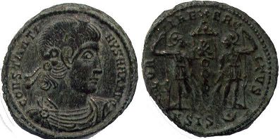 moeda Império Romano Constantino I, o Grande