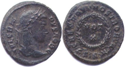 moeda Império Romano Crispo