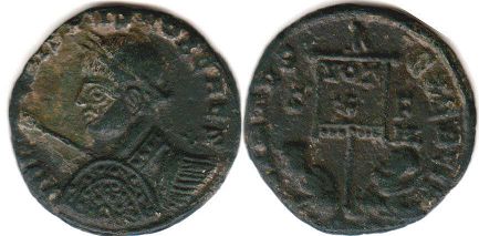 moeda Império Romano Crispo